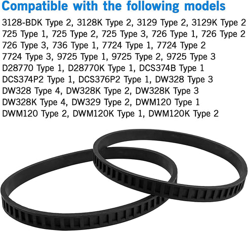 2 Pack 650721-00 Bandsaw Rubber Tires Replacement for Dewalt Band Saw Tires DWM120 A02807 DCS374 DW328K...
