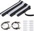 70 PCS Reusable Cable Ties with Hook and Loop, Multi-purpose Adjustable Cable Management Wire Ties & 10 PCS Cable Labels, Cord Organizer for Home,...
