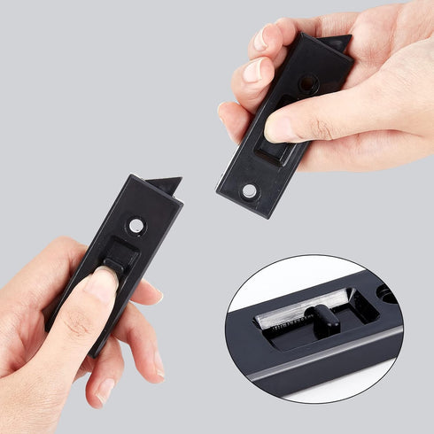 GORGECRAFT 2 Pairs Tilt Latch Replacement Window Parts and Hardware Locks Plastic Construction Snap-in 2 Hole Center Spacing Sliding Lock Replacem...