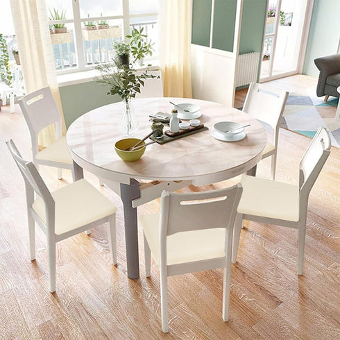 Chair Seat Covers set of 4 Stretch Off white Chair Covers for Dining Room Square Removable Washable Chair Protector Seat Cushion Slipcovers for Ki...