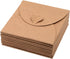 25Pcs Retro Brown Kraft Paper CD DVD Sleeves Envelopes DVD Cardboard Storage Cases Keepers Holder with Heart Button for CD/DVD Packaging or Store...
