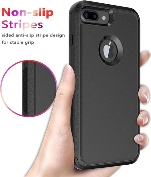 Diverbox Designed for iPhone 8 Plus case iPhone 7 Plus case with Screen Protector Heavy Duty Shockproof Shock-Resistant Cases for Apple iPhone 8 /...