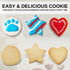 15 PCS Cookie Cutters Set, Biscuit Cutter, Cookie Cutter for Baking, Dough Cutter, Stainless Steel Stamps of Round, Heart, Star for Out Pastry Dou...