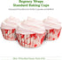 Regency Wraps Baking Cups, Greaseproof, Non-stick, Holiday Inspired Liners for Cupcakes and Muffins, Heart Print, Red/White, Mini (Pack of 80)...