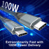 Twozoh USB C to USB C 3.2 Gen 2 Cable 20Gbps Data Transfer 100W PD Fast Charging 4K Video Output Monitor Cord (10FT, Grey)...