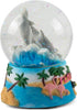 Elanze Designs Florida Dolphins Tabletop Dresser Nightstand Figurine Decoration 100MM Sturdy Glitter Water Wind Up Musical Snow Globe Plays Tune b...
