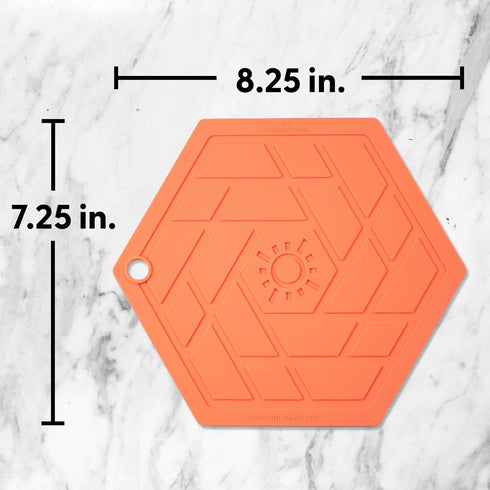 Trivet Mat, Set of 3 Silicone Pot Holder, Hot Pads, Potholder for Pots and Pans (Red Coral)...