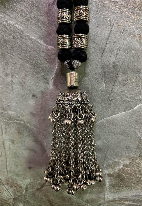 Indian Antique Silver Oxidized Afghani Banjara Gypsy Boho Ethnic Bead Meenakari Enamel Choker Necklace Earrings Jewelry...