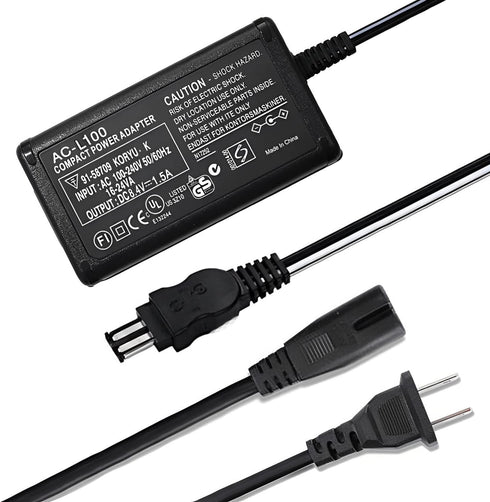 AC-L100 Power Supply Charging Adapter for Sony Handycam Camera Camcorder,8.4V 1.5A,for DCR TRV128 TRV103 TRV130 TRV150, CCD-TRV108 TRV308 Replace ...
