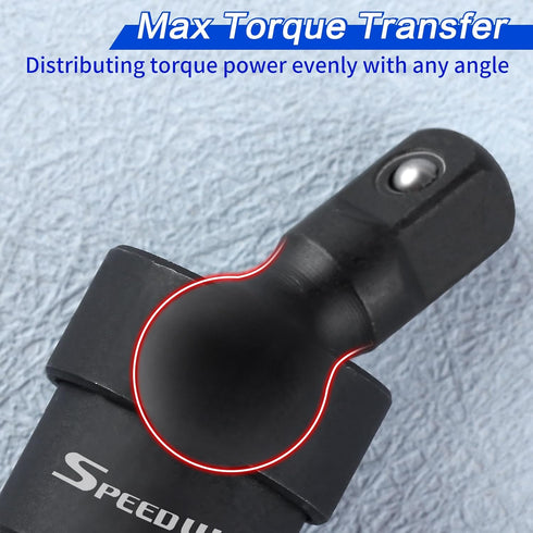 SPEEDWOX 3Pcs Universal Joint-Socket Set Impact Swivel Socket Set Impact Universal Joint Set Socket Sets 1/4 3/8 1/2 Swivel Impact Socket Set Sock...