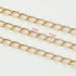 YOUBEIYEE 32.8 Feet Gold Plated Aluminum Jewelry Chains Bulk Twist Curb Link Chain Necklace Handmade DIY Jewelry Chain for Jewelry Making...