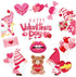 Whaline 12Pcs Valentine's Day Refrigerator Magnets Love Heart Cute Pink Gnome Rose Magnetic Stickers Romantic Garage Magnet for Car Mailbox Metal ...