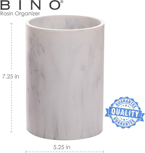 BINO | Kitchen Utensil Holder for Countertop, Matte Marble | Utensils Caddy | Countertop Utensils Holder | Utensil Crocks for Kitchen | Cooking Sp...