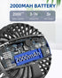 Portable Mini Clip on Fan, 3 Speed Rechargeable Small USB Desk Fan with Strong Airflow, Battery Operated Personal Fan, 360° Rotate Adjustable Tabl...