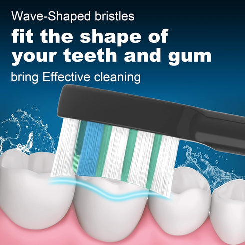 6 Pack Toothbrush Replacement Heads Compatible with WaterPik Sonic Fusion 2.0, FitMount Flossing Brush Head Fit for Water-Pic SF-01 SF-02 and 2.0 ...