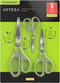 ARTEZA Household Scissors, 5, 7 and 8.25 Inches, Set of 3, All-Purpose Craft Scissors with 3D Blades of Stainless Steel...