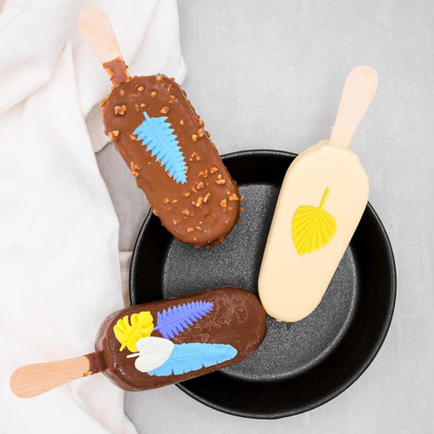 3 Pack Leaf Silicone Molds Fan Leaf Chocolate Mold Tropical Leaf Fondant Mold Palm Leaf Mold Monstera Leaf Chocolate Fondant Mold for Chocolate Ca...