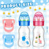 Jexine 4 Pieces Reborn Baby Doll Accessories, includes 2 Magnetic Pacifier and 2 Baby Doll Bottles Baby Doll Pacifier Feeding Bottle for Reborn Do...