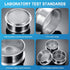 3 Pcs 304 Stainless Lab Sieves, 200 Mesh (0.074 Mm), 80 Mesh (0.18 Mm), 10 Mesh (2 Mm) Aperture Test Sieve, 4 Inch Diameter Economy Test Sieve wit...