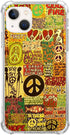 Aesthetic Vintage Hippie Peace Case Compatible with iPhone 15, Psychedelic Trippy Case for iPhone 15, Unique Trendy Design TPU Bumper Cover Case...