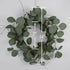 idyllic Eucalyptus Leaves Wreath Metal Polyester Green Wreath 14 Inches for The Front Door Décor, 1 Pack...