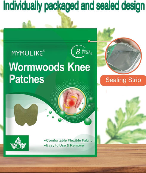 Knee Patches, 100 Count Warming Natural Herbal Plaster Knee Patches, Wormwood Extract Sticker 8 Hours Lasting Reduction Joint Discomfort for Knee,...