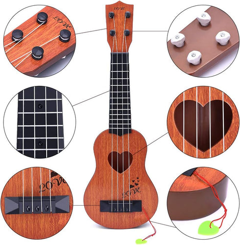 YEZI Kids Toy Classical Ukulele Guitar Musical Instrument, Brown...