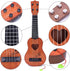 YEZI Kids Toy Classical Ukulele Guitar Musical Instrument, Brown...