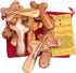10 Olive Wood Holding Hand Crosses with Gift Bags (With Red or Black Velvet Bag ) From Bethlehem...