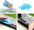 Multifunctional Glass& Window Track Cleaning Tools, Soft Frosted Glass Window Washer Cloth Brush with Study PVA Handle and Scraper, Window Cleaner...