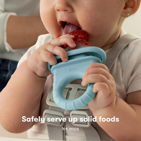 Frida Baby Push Pop Feeder, Baby Fruit Feeder, Baby Fruit Food Feeder to Safely Introduce New Foods, Fresh + Frozen Food Silicone Feeder for Babie...