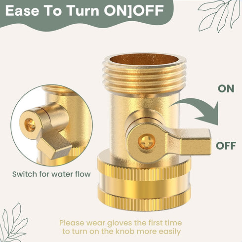 Twinkle Star Brass Hose Nozzle 4 Pack, Jet Nozzle High Pressure Hose Nozzle with Leakproof Shut off Valve, Upgraded Valve Handle, 3/4” GHT Nozzles...