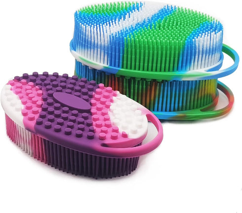 Silicone Body Brush, Exfoliating Body Scrubber, Silicone Body Scrubber Loofah, Silicone Bath Brush, Soft Exfoliating Body Bath Shower Scrubber Bru...