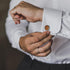 Men's Cufflinks Wood grain, Cufflinks for Men Round Solid for Regular Wedding Business Accessories Best Men...