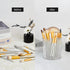 Makeup Brush Holder Makeup Organizer, 4 Slot Eyeliner Eyelash Brush Makeup Brushes Cup Pen Holder for Vanity Decor Desk Storage, Bathroom Countert...