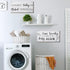 2 Pieces Laundry Room Decor Sign Rustic Farmhouse Bathroom Wall Decor Funny Laundry Signs, 12 x 6 Inch(White)...
