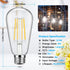 4-Pack Vintage E26 LED Edison Bulbs 100W Equivalent 1400LM High Brightness 8W ST58 LED Filament Light Bulbs 4000K Daylight White Medium Base CRI90...