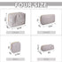 Waterproof Large Makeup Bag Pouch,Nylon Women Travel Toiletry Storage Bag Checkered Cosmetic Bag for Girls,Big Preppy Makeup Organizer Bag Zipper ...