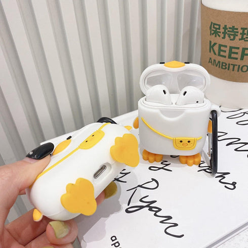 Cute Case for Airpod Pro/Pro 2 Gen Cover 2023/2022/2019, Funny 3D Cartoon Kawaii Skin with Cleaning Kit & Keychain for Apple Air pod Pro 2nd/1st G...