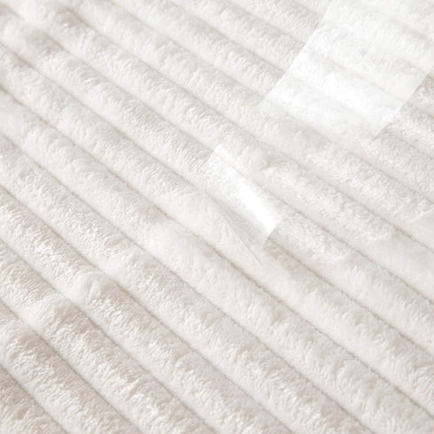 MIULEE Super Soft Baby Throw Blanket with Stripe Pattern for Toddler Newborn Lightweight Fleece Warm Plush Cozy Bed Blanket 30"x40", Cream White...
