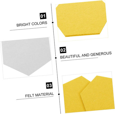 MAGICLULU 12 Pcs Felt Backdrop Wall Sticker Pin Board for Notice Boards for Home Felt Wall Tiles Black Cork Board Black Letter Board Bee Decor Sel...