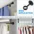 SDTC Tech 1-1/4 Inch Curtain Rod Ceiling-Mount Bracket Stainless Steel Flange Rod Holder Closet Pole End Supports Socket with Matching Screws, Bla...