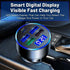 5 Port Car Charger Cigarette Lighter USB Charger LED Voltage Monitor (4USB+PD) Cigarette Lighter Adapter USB C Compatible with Android/iPhone and ...
