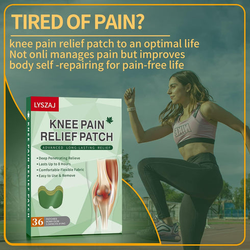 36Pcs Knee Pain Relief Patches,Wormwood Extract Sticker 8-Hour Relief of Joint Pains for Knee, Back, Neck, Shoulder Pain...