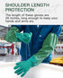 PACIFIC PPE 26" Rubber Gloves, Chemical Resistant Gloves PVC Reusable, Heavy Duty Waterproof Gloves with Cotton Liner, Anti-skid, Acid-alkali and ...