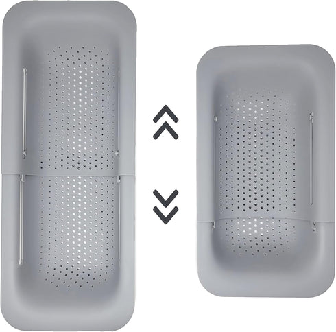 Makerstep Over the Sink Colander Strainer Basket - Expandable, Wash, Drain, and Dry. - New Home Kitchen Essentials, Multifunctional Kitchen Gadget...