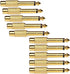 6.35mm 1/4" TS Plug to RCA Female Jack Adapter Connector - 6.35mm Mono Male to RCA Female, Gold-Plated, 10 Pack...