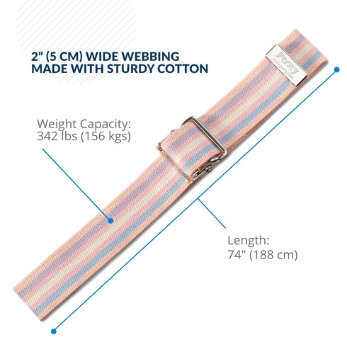 TIDI Posey Gait Belt, Pastel, Long, 74” – Walking Belt & Gait Belt – Quantity: 1 – Medical Supplies for Nurses, Physical Therapy & Home Care (6531...