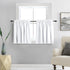 DONREN Pure White (Only Block 50% Lights) Small Window Curtain Panels Room Darkening Curtain Tiers for Nursery with Rod Pocket (42 x 36 Inch,1 Pai...