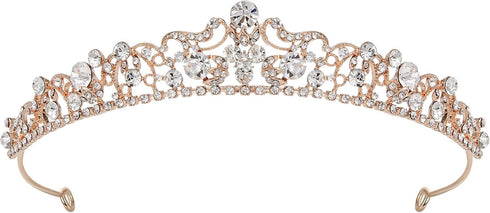 SWEETV Wedding Tiaras and Crowns, Rhinestone Bridal Crown Princess Tiara Headpieces for Women and Flower Girls, Bridgerton Hair Accessories for Bi...
